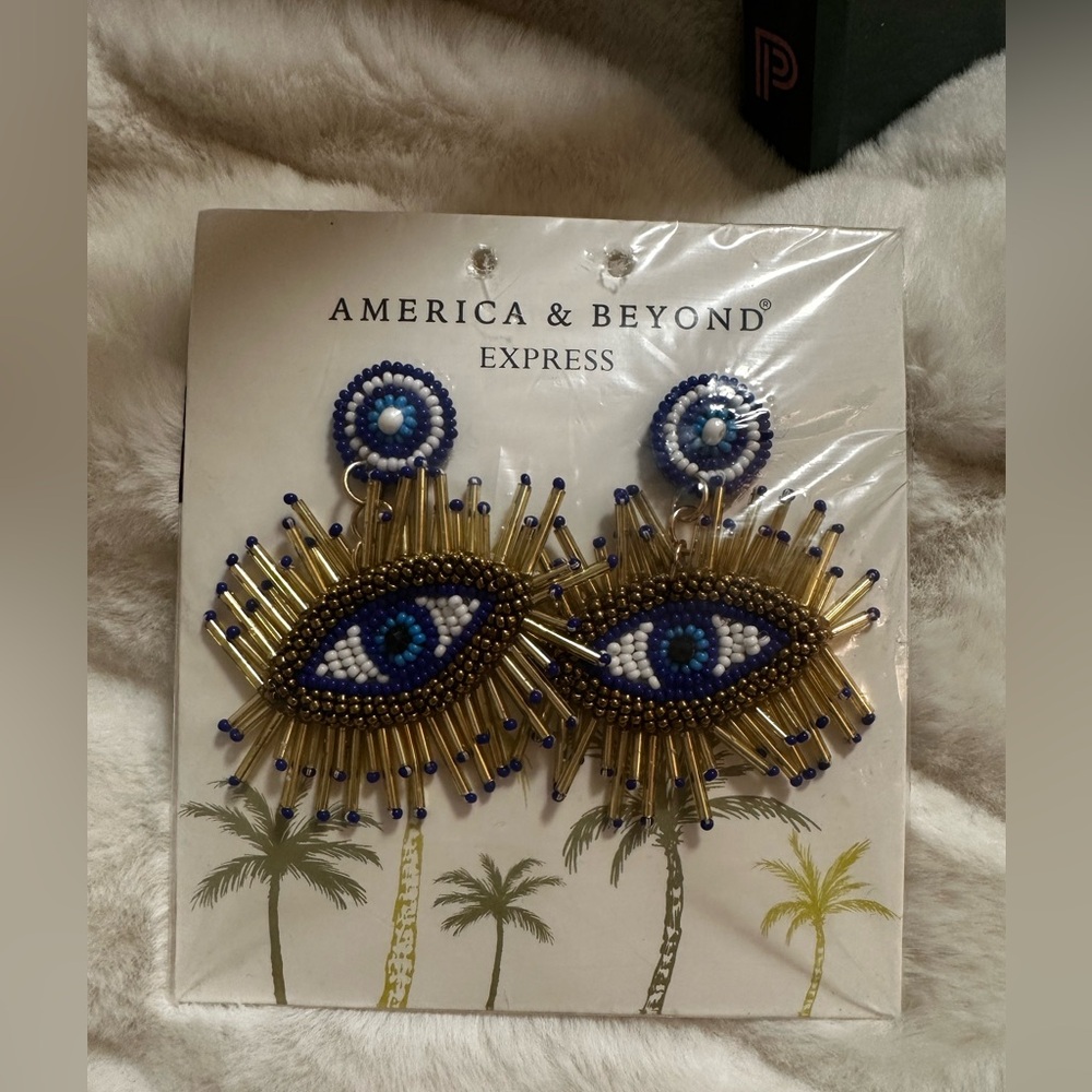 XL Evil Eye Beaded Earrings 🧿